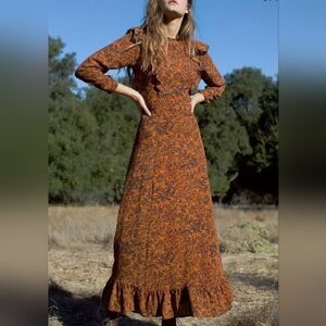 Christy Dawn Autumn Floral Long Sleeve Dress